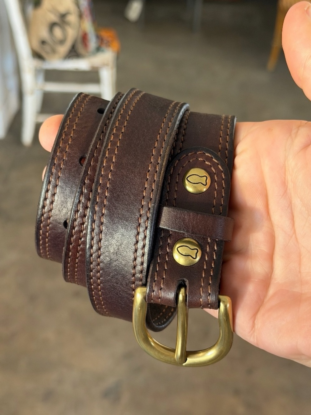 Campomaggi Leather Belt in Moro